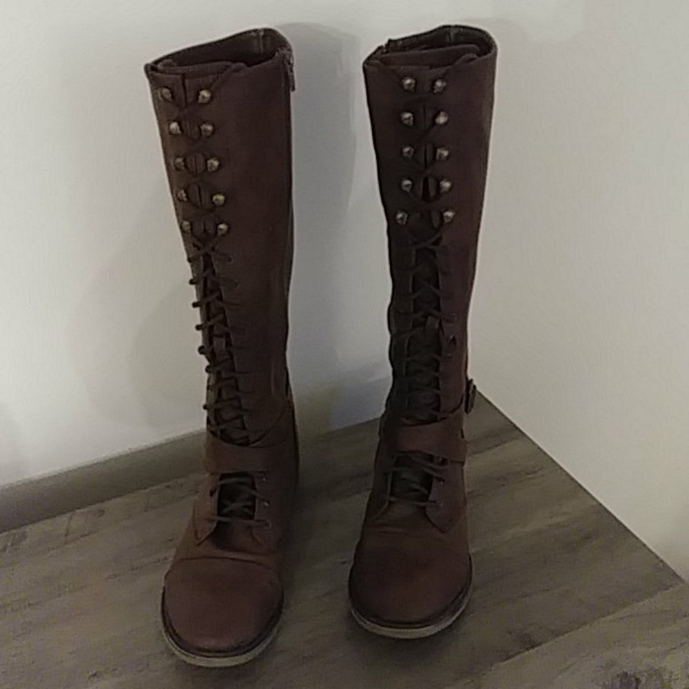 Women's Lace Up Boots -Size 9.5